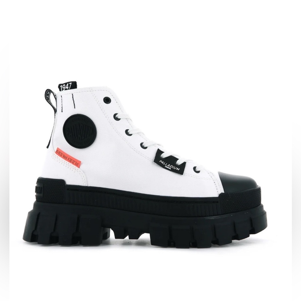 NWT Palladium Revolt Hi TX Star White Platform Boots NWT Size 10 - Picture 3 of 10